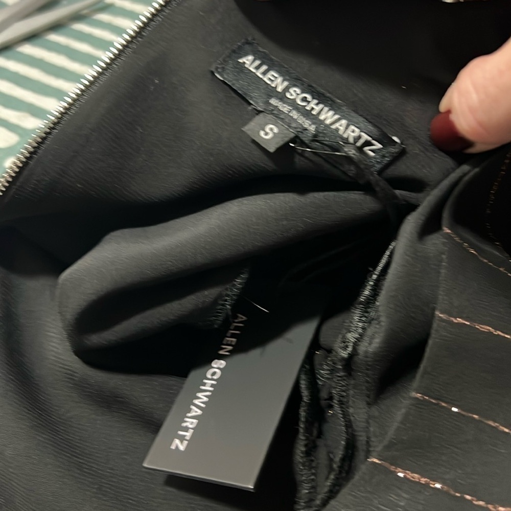 Allen Schwartz Nwt Black And Rose Gold Pinstripe Size Small — image 4 of 8